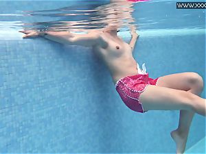 super-fucking-hot tatted Czech luxurious in the pool