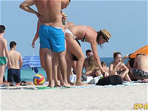 wild amateur gigantic bra-stuffers teens spycam Beach vid