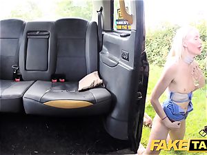 fake cab Golden bathroom for molten female followed ass-fuck hump